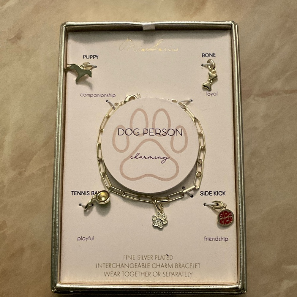 Dog Person Silver Charm Bracelet